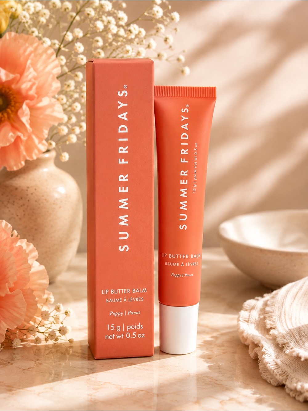 Summer Fridays Lip Butter Balm - Coral Orange